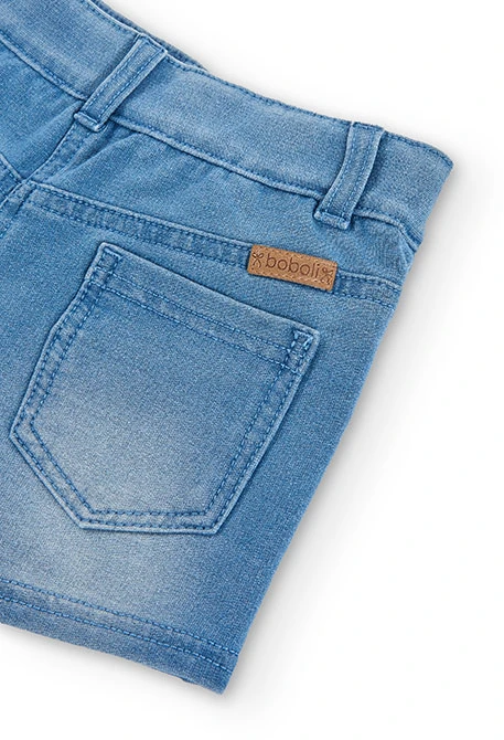 Short denim color bleach