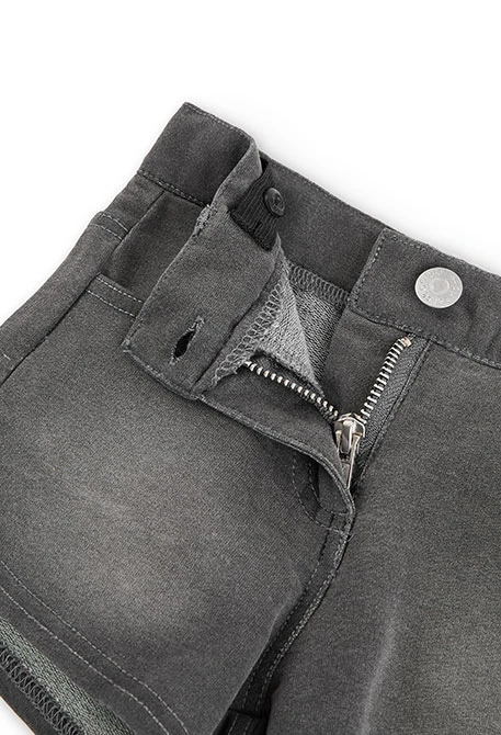 Short felpa denim de niña gris