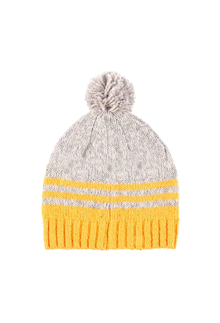 Bonnet tricoté à rayures pour fille