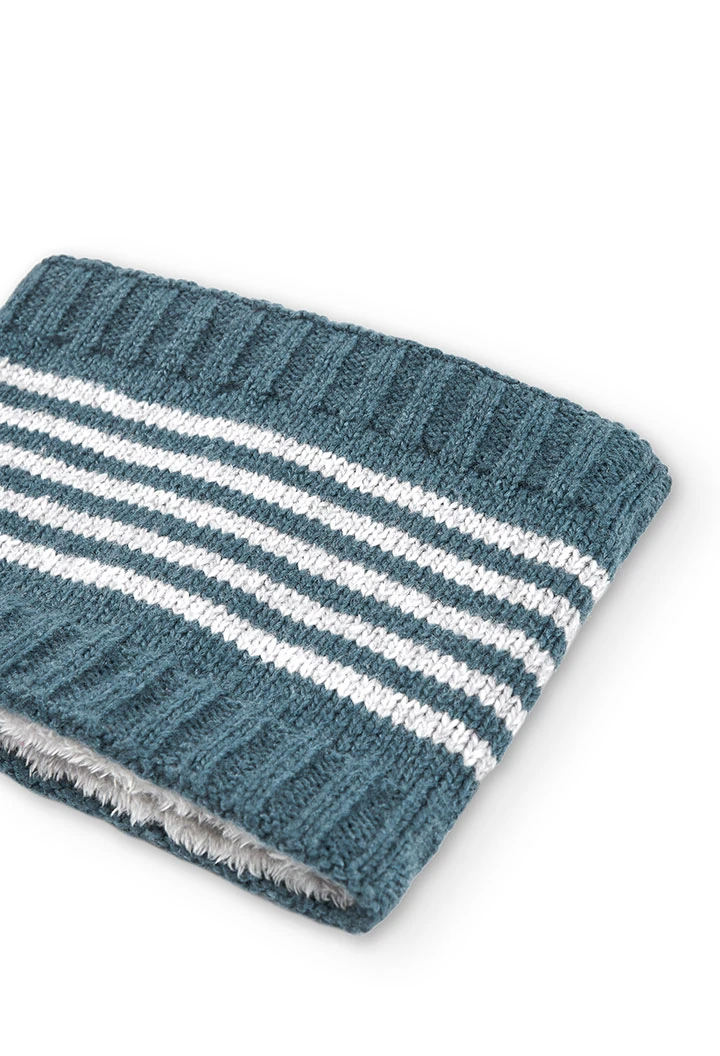 Cache-cou tricot à rayures pour fille