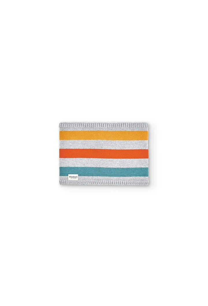 Cache-cou tricot à rayures pour fille