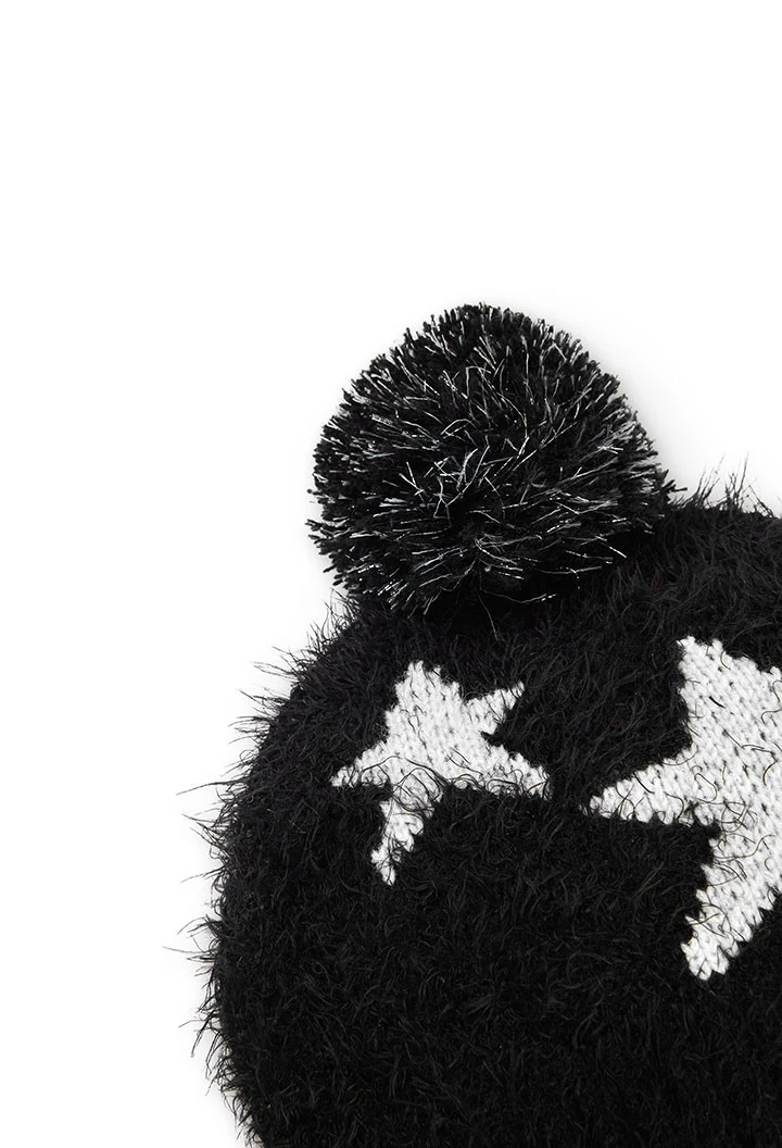 Bonnet tricoté "étoiles" pour fille