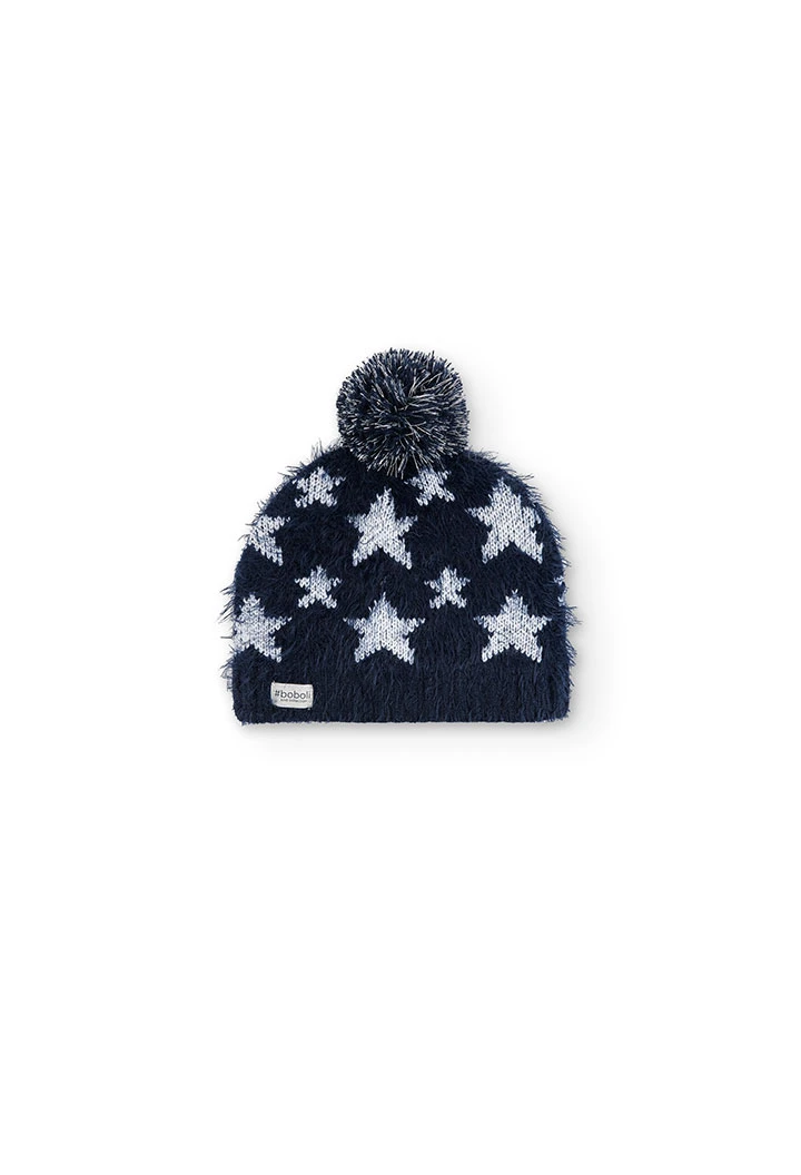 Bonnet tricoté "étoiles" pour fille