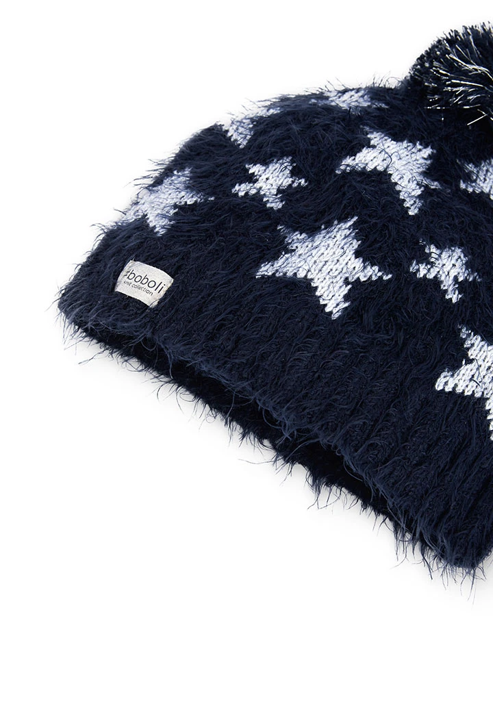 Bonnet tricoté "étoiles" pour fille