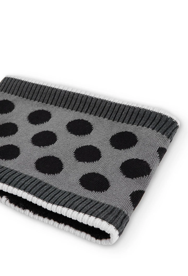 Cache-cou tricot a pois pour fille