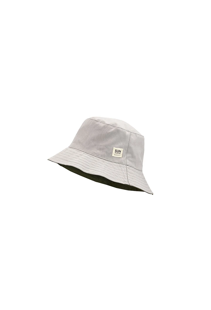 Bonnet en toile epaisse "safari" unisex reversible