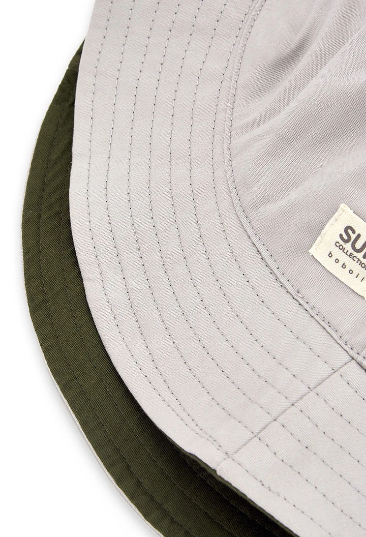 Bonnet en toile epaisse "safari" unisex reversible