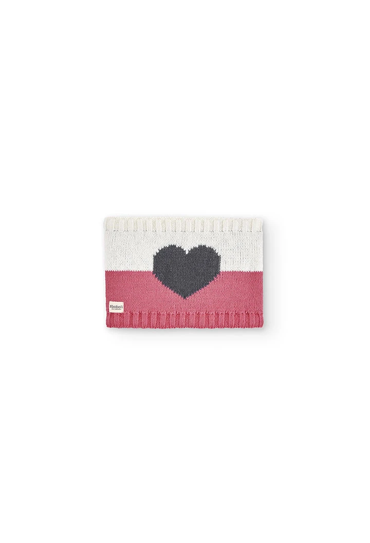 Cache-cou tricot "coeur" pour fille