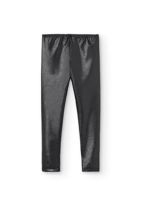 Leggings cuir synthétique élastique pour fille