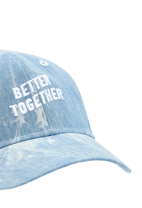 Gorra denim unisex en azul cielo