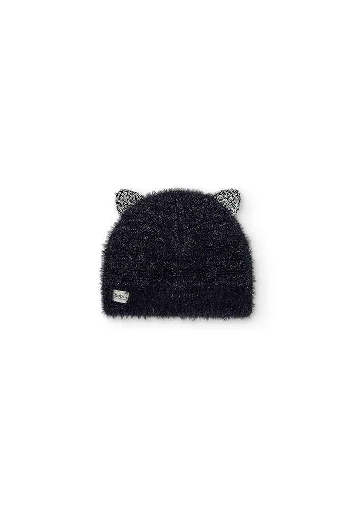 Knitwear hat "kitten" for girl