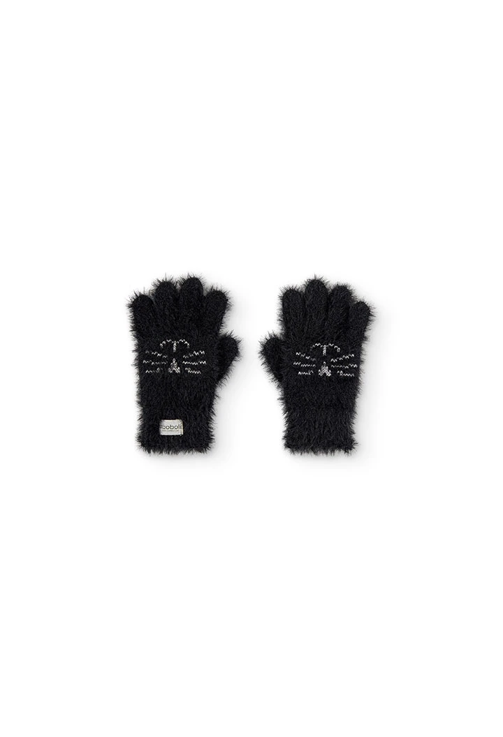 Knitwear gloves "kitten" for girl