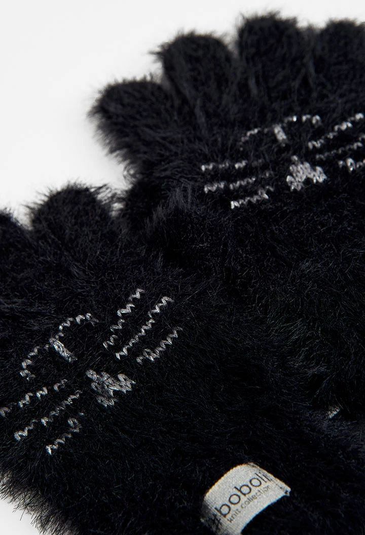 Knitwear gloves "kitten" for girl