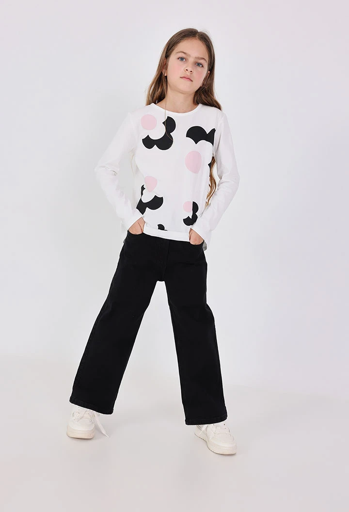 Denim stretch trousers for girl -BCI