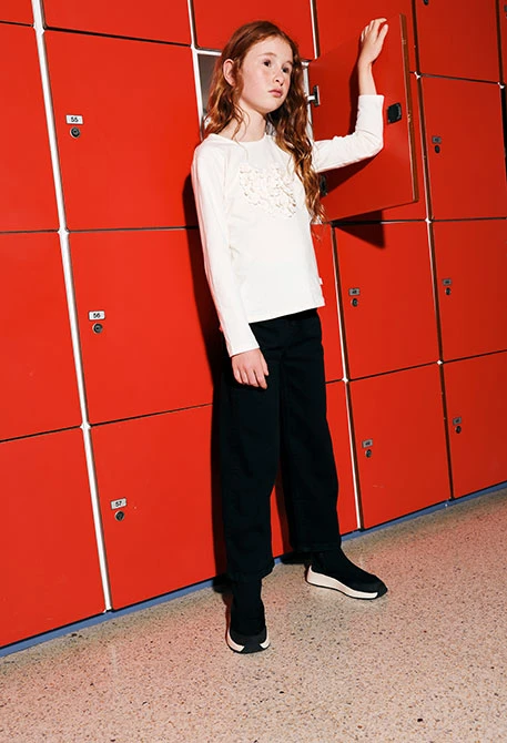 Denim stretch trousers for girl -BCI