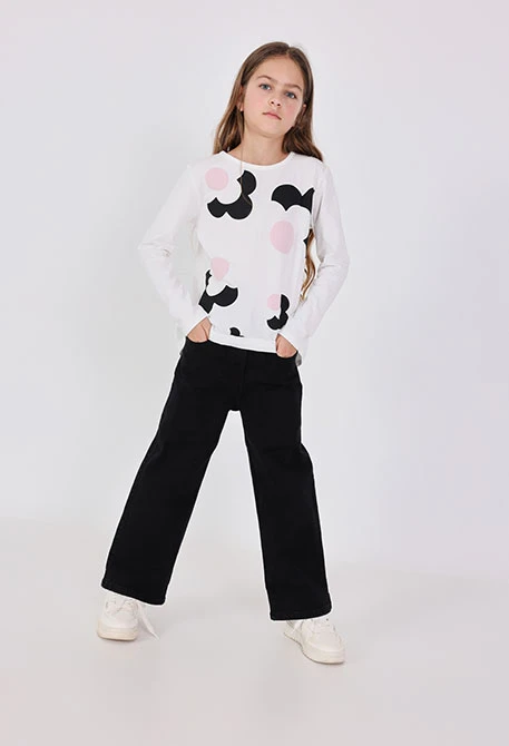 Denim stretch trousers for girl -BCI