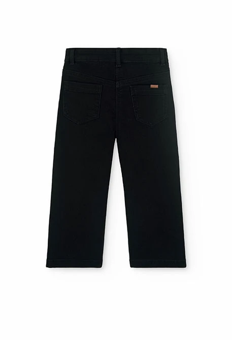 Jeans da campeggio da bambina in nero