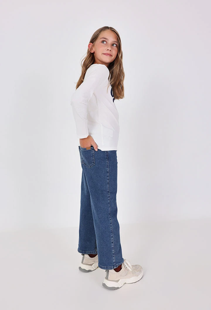 Denim stretch trousers for girl -BCI