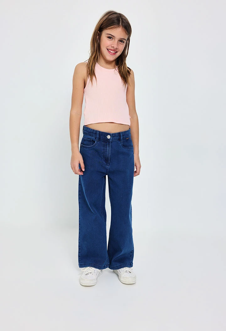 Denim stretch trousers for girl -BCI
