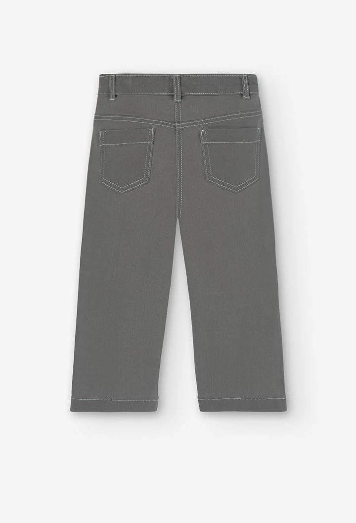 Pantalón denim elástico de niña -BCI