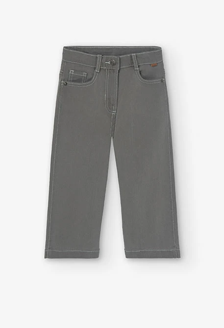 Pantalón denim elástico de niña -BCI