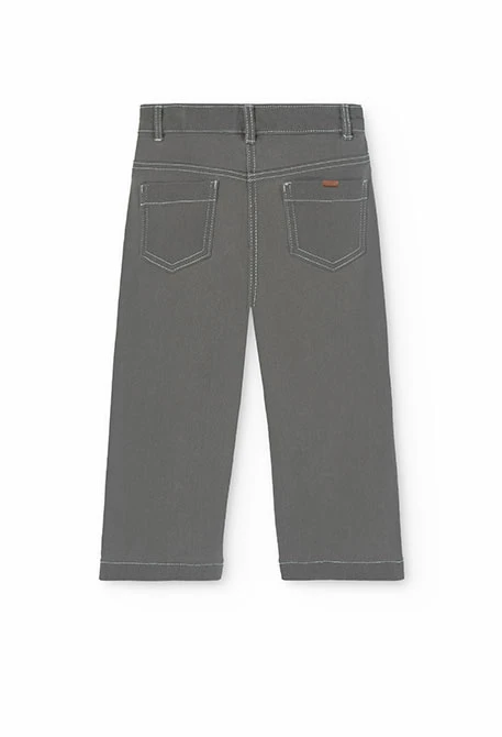 Pantalon en denim stretch gris pour fille