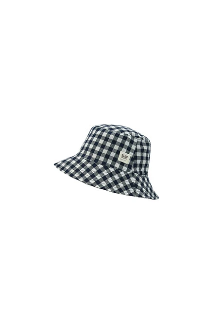 Bonnet réversible à carreaux