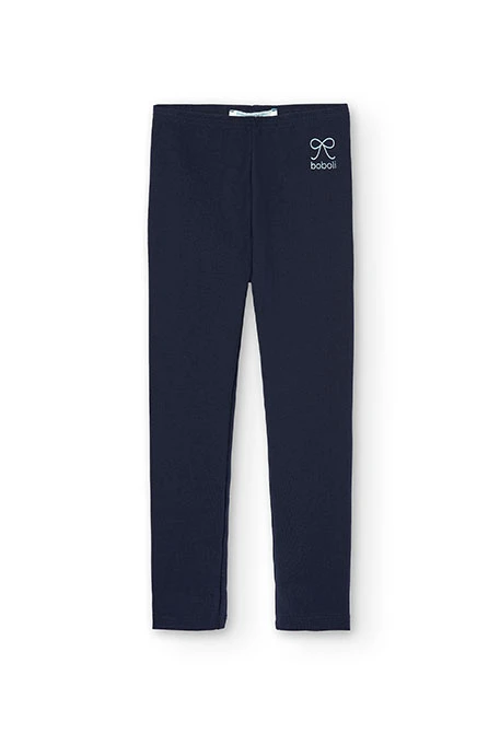 Leggings de punto elástico azul marino