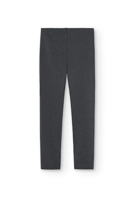 Grey elastic knit leggings