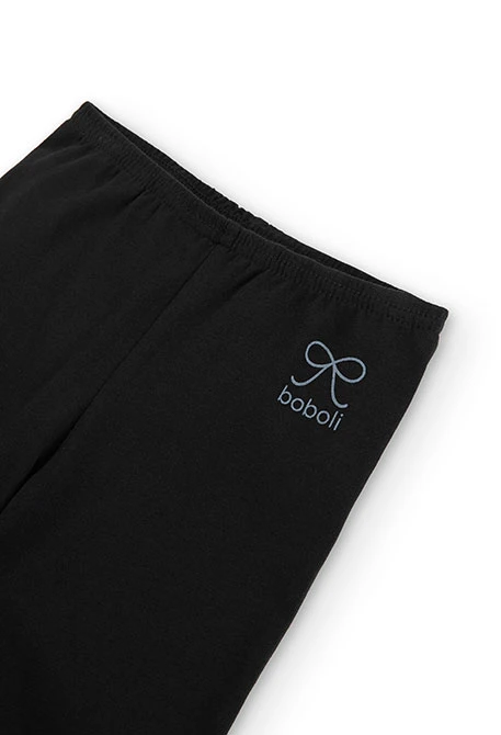 Schwarze Caprileggings für Mädchen