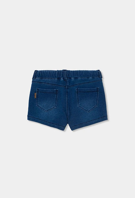 Blue denim fleece shorts