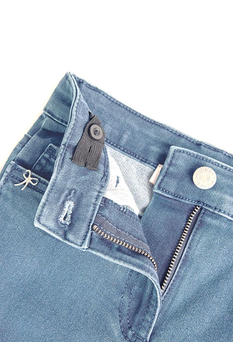 Pantalón niña denim elástico bleach