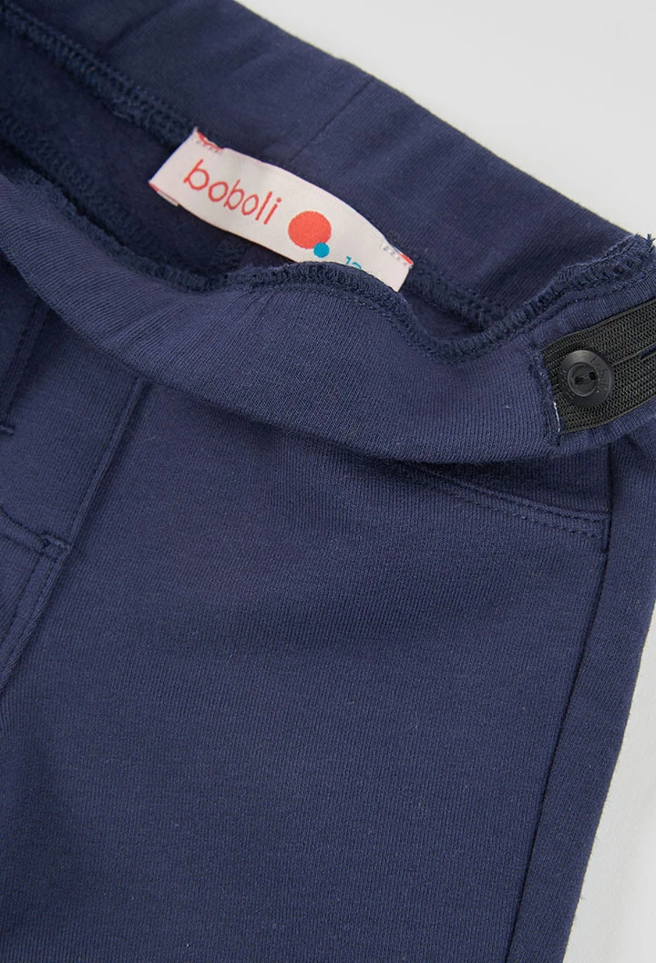 Pantalon en molleton fille bleu marine