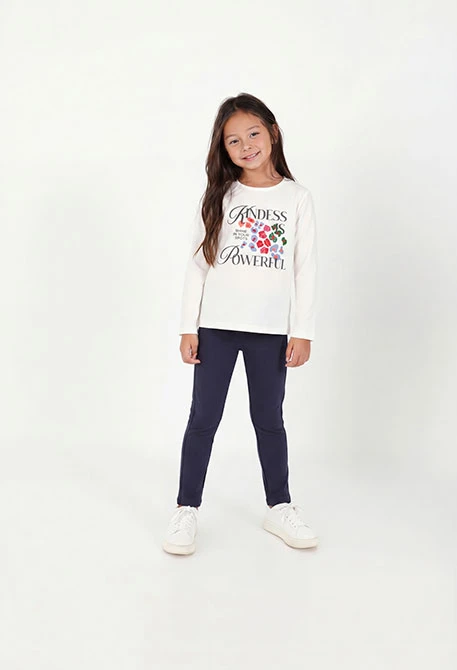 Pantalón felpa niña gris