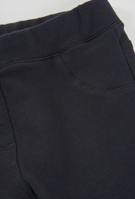 Pantalón felpa niña negro