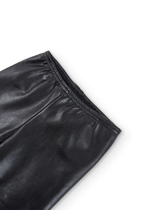 Legging in ecopelle nera