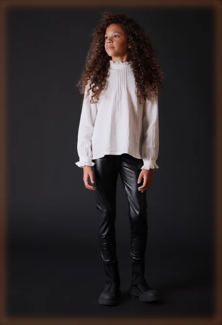 Legging aus schwarzem Kunstleder