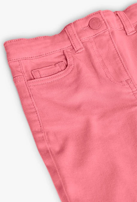 Pantalón acampanado para niña en color fresa