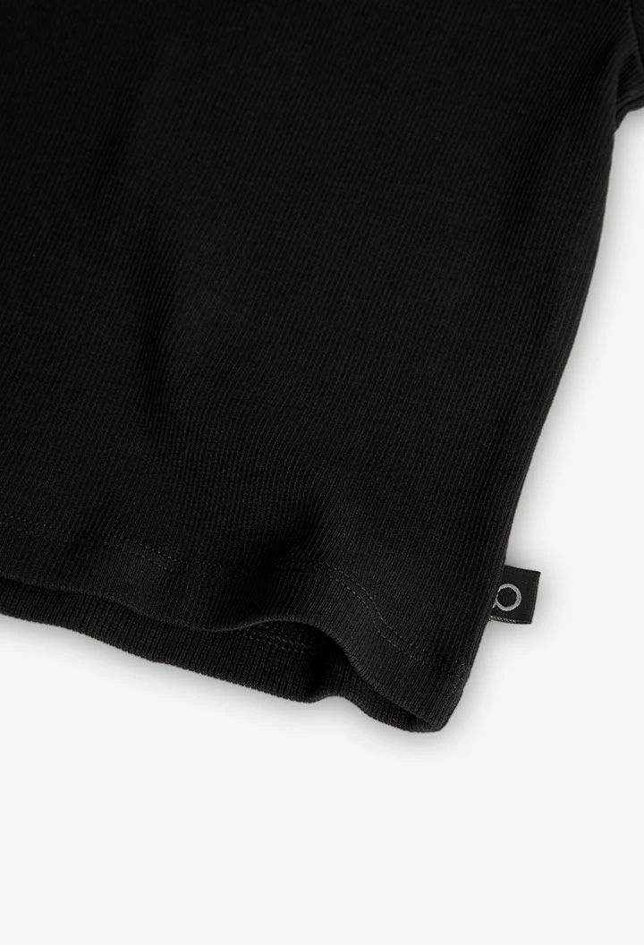 Mädchen-Strickshirt in Schwarz