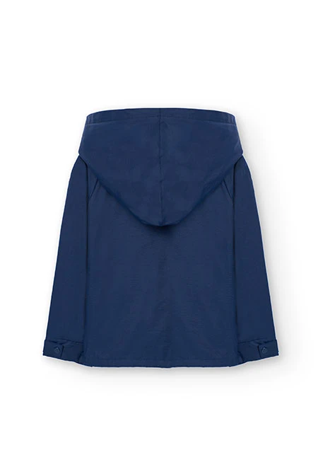 Basic-Parka aus Funktionsgewebe für Mädchen in Marineblau