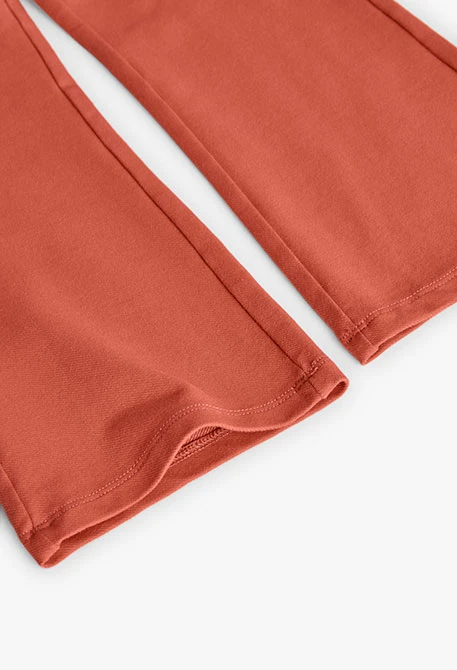 Pantalón niña de punto naranja