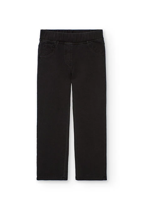 Pantalón niña de punto negro