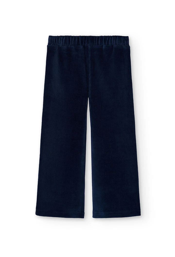 Blue corduroy trousers for girl