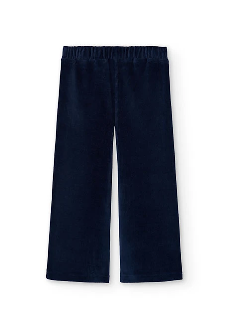 Pantalón niña de pana azul
