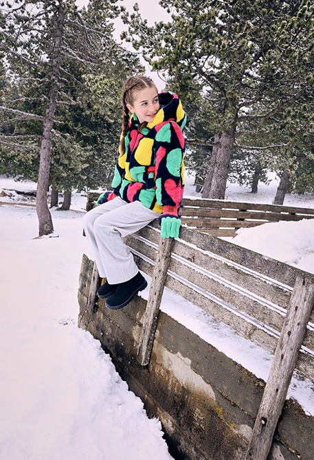 Grey corduroy girl´s trousers