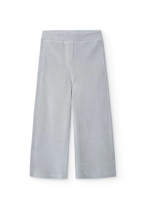 Pantalón niña de pana gris