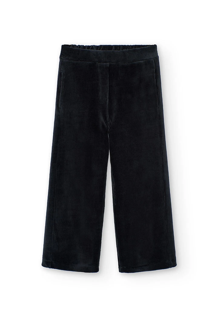 Mädchenhose aus schwarzem Cord
