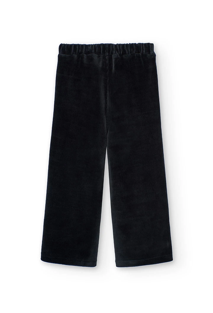 Black corduroy trousers for girl