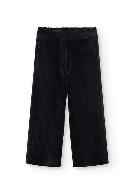 Mädchenhose aus schwarzem Cord