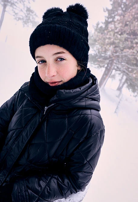 Écharpe en maille noire